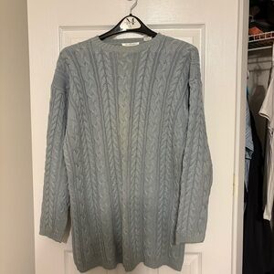 Ann Taylor Light Blue Cable Knit Pullover
